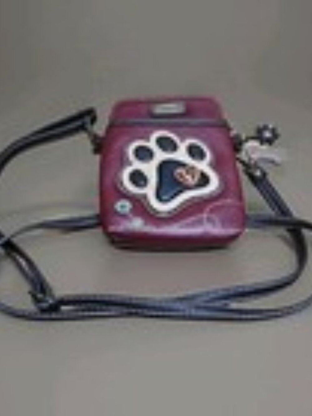 CHALA DOG PAW PRINT CELL PHONE CROSSBODY PURSE ADJUSTABLE STRAP BURGUNDY